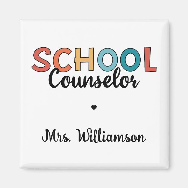 Aimant Cadeaux d'appréciation du conseiller scolaire pers (Devant)