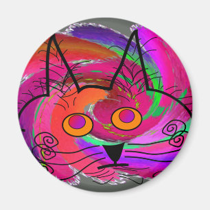 Aimant Cadeaux d'art abstrait d'amoureux de les chats
