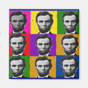 Aimant Cadeaux d'art d'Abraham Lincoln---9 photos uniques