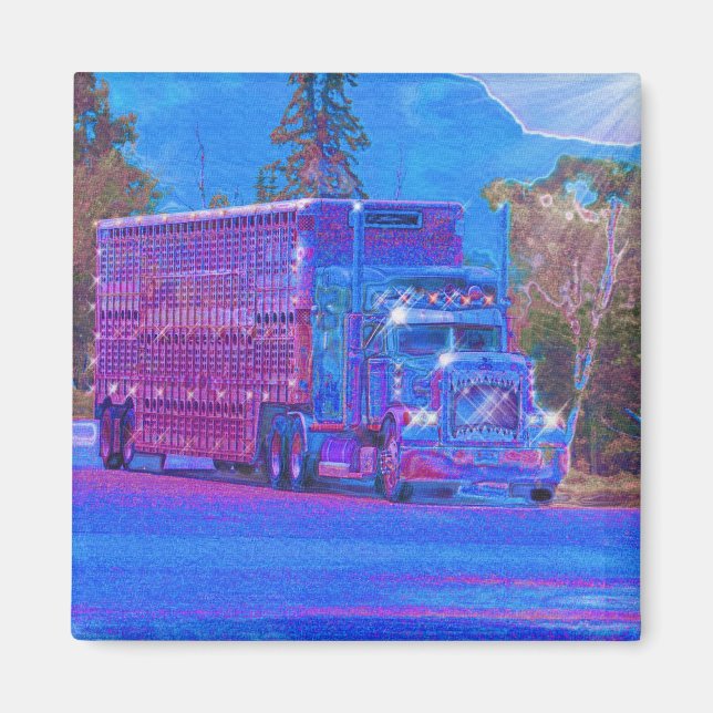 Aimant Cadeaux de CAMIONNEURS d'INSTALLATION de CAMION de (Devant)