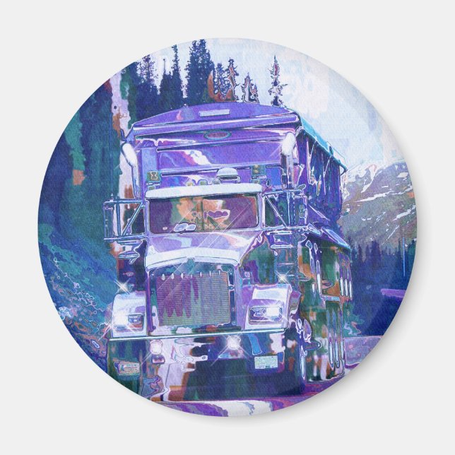 Aimant Cadeaux de CAMIONNEURS d'INSTALLATION de CAMION de (Devant)