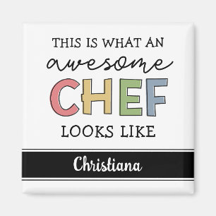 Aimant Cadeaux de chef sur mesure Meilleur Chef Jamais