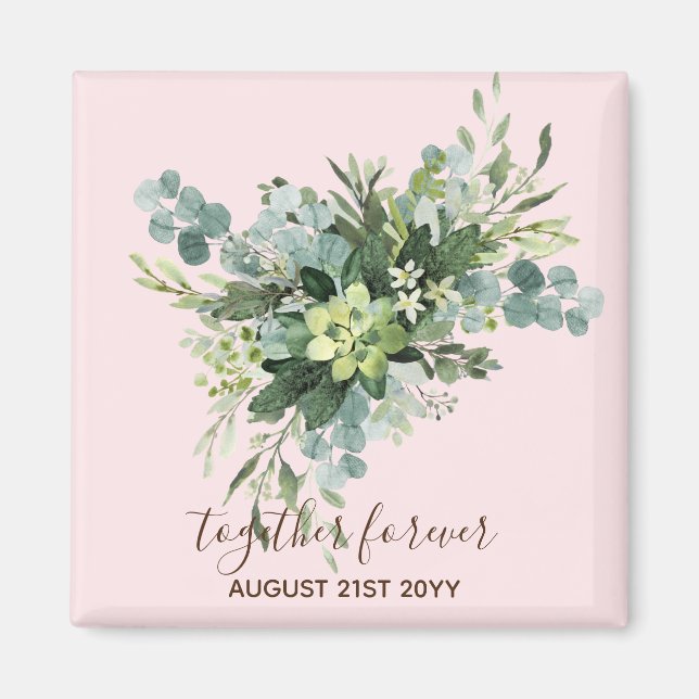 Aimant Cadeaux de fête de mariée sur mesure cadeau de ver (Devant)