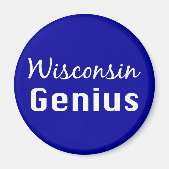 Aimant Cadeaux de génie du Wisconsin (Devant)
