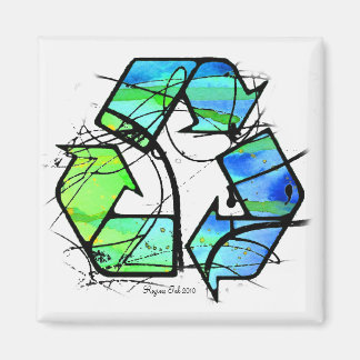 Aimant Cadeaux de la Journée de la Terre Réutiliser, Rédu