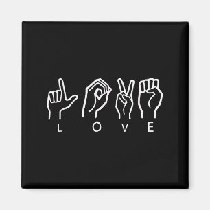 Aimant Cadeaux de la Saint-Valentin en langue des signes