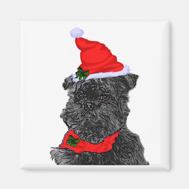 Aimant Cadeaux de Noël Affenpinscher (Devant)