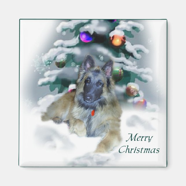 Aimant Cadeaux de Noël Tervuren belge (Devant)