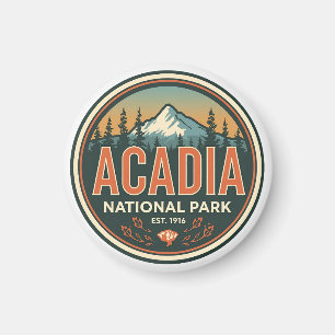 Aimant Cadeaux de plein air vintage du parc national d'Ac