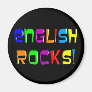 Aimant Cadeaux d'enseignant anglais "English Rocks !"