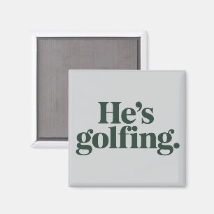 Aimant Cadeaux drôles de mari de golf Il fait du golf Fem