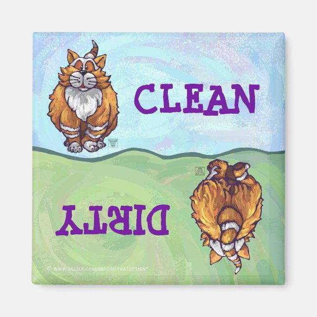 Aimant Cadeaux et accessoires de chats de gingembre (Devant)