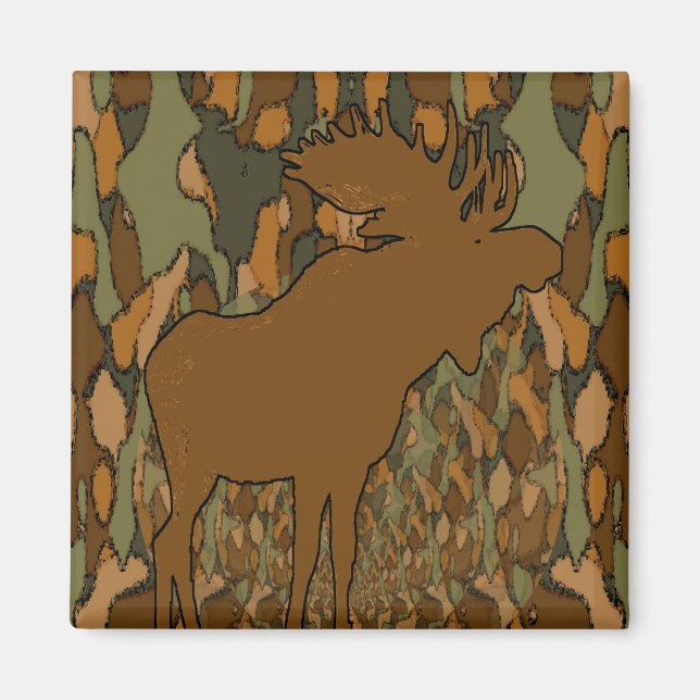 Aimant Cadeaux et invitations de Moose Camouflage (Devant)