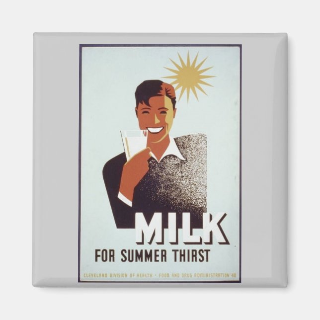 Aimant Cadeaux et T-shirts au lait cru (Devant)