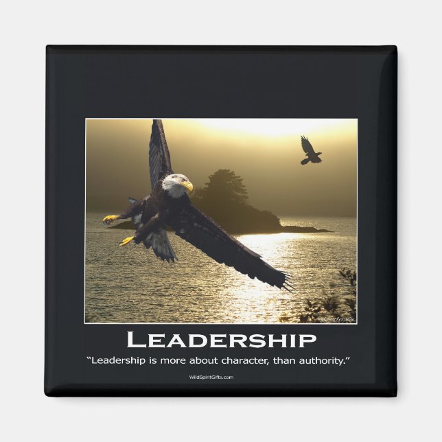 Aimant Cadeaux Motivationnels de l'aigle chauve (Devant)