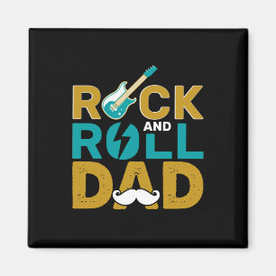 Aimant Cadeaux papa   Rock And Roll Papa