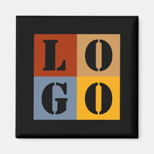 Aimant Cadeaux personnalisés modernes Noir Simple