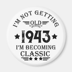 Aimant Cadeaux personnalisés vintages 90e anniversaire