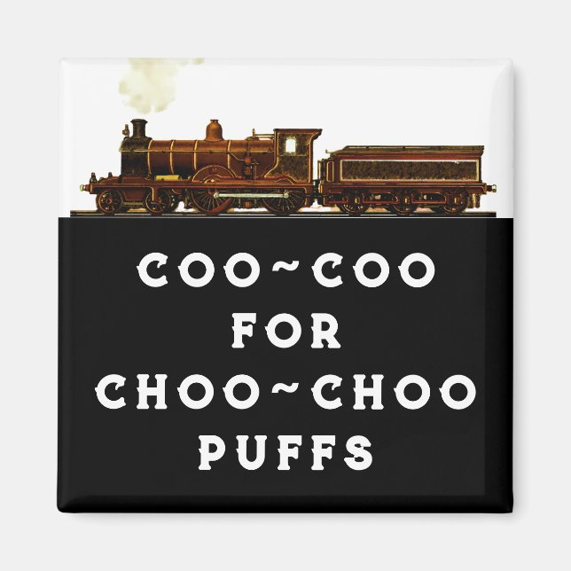 Aimant cadeaux pour amateur de train (Devant)