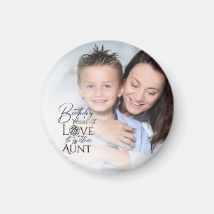 Aimant Cadeaux pour Tante   Conception simple d'anniversa