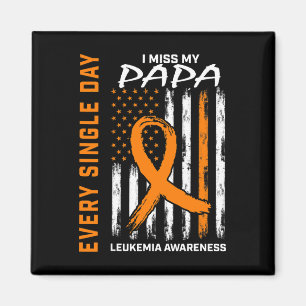 Aimant Cadeaux Sympathiques Perte De Papa Orange Leukemia