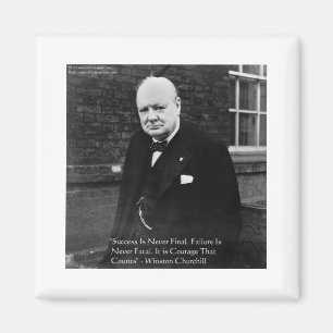 Aimant Cadeaux Winston Churchill "Le Succès N'est Jamais