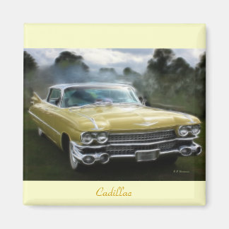 Aimant Cadillac jaune