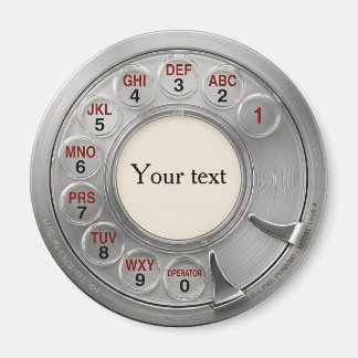 Aimant Cadran de téléphone rotatif en métal personnalisé