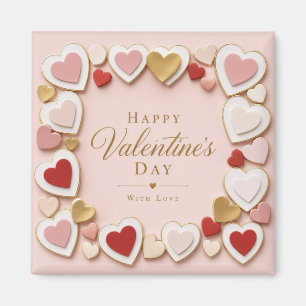 Aimant Cadre de cœur stratifié pour la Saint-Valentin