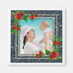 Aimant Cadre photo floral
