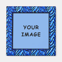 Cadre photo magnétique bleu coloré