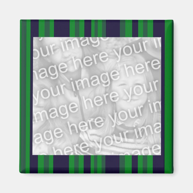 Aimant Cadre photo vert et bleu (Devant)