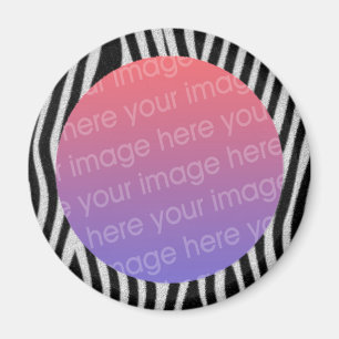 Aimant cadre photo zebra rayures