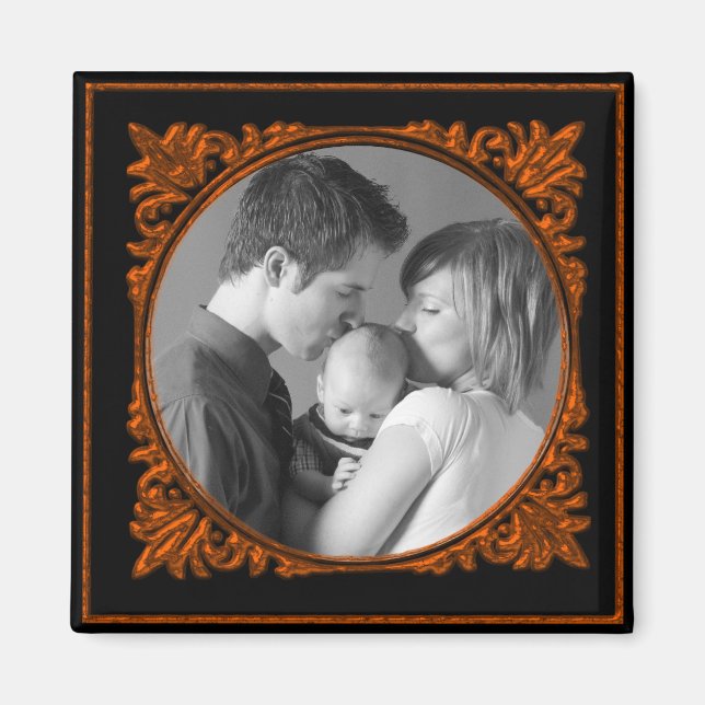 Aimant Cadre rouge et noir (Devant)