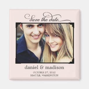 Aimant Cadres Doux Enregistrer L'Aimant Date - Rose