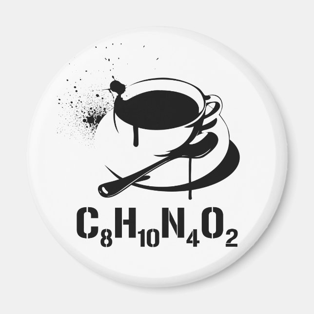 Aimant Café C8H10N4O2 (Devant)