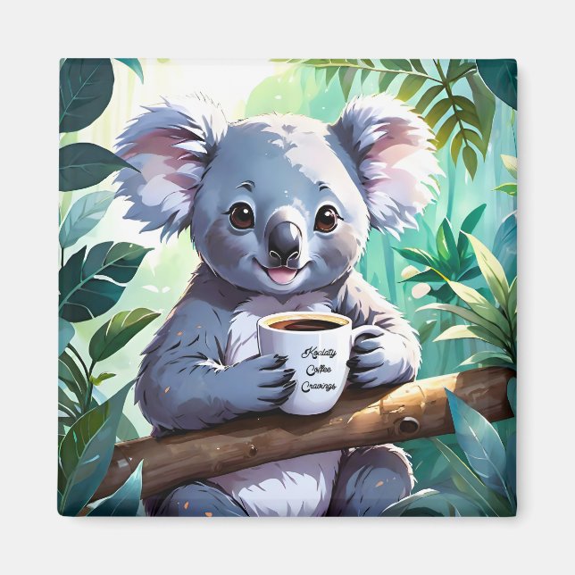 Aimant Café Cosy Jungle Koala (Devant)