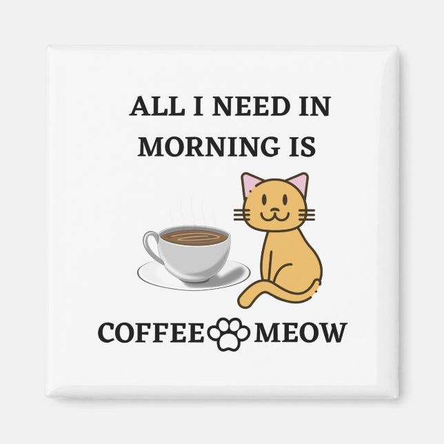AIMANT CAFÉ ET VIE AMOUREUX DE LES CHATS FUNNY (Devant)