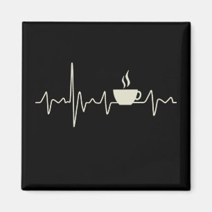 Aimant Café junkie espresso design avec pulsation