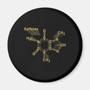 Aimant Caféine Formule chimique structurale or