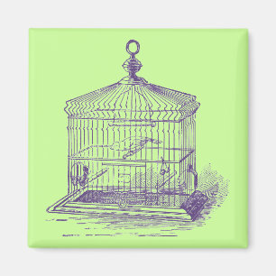 Aimant Cage d'oiseaux Vintage
