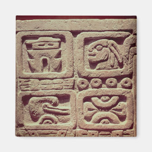Aimant Calendrier avec quatre glyphs, Toltec