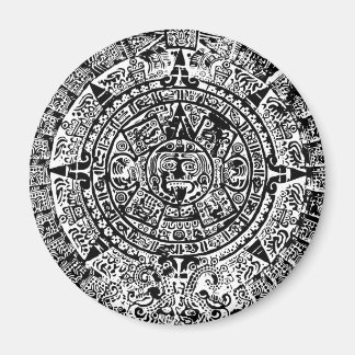 Aimant Calendrier maya noir