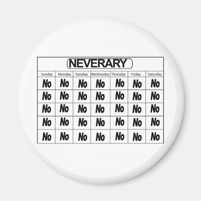 Aimant Calendrier Neverary (Devant)