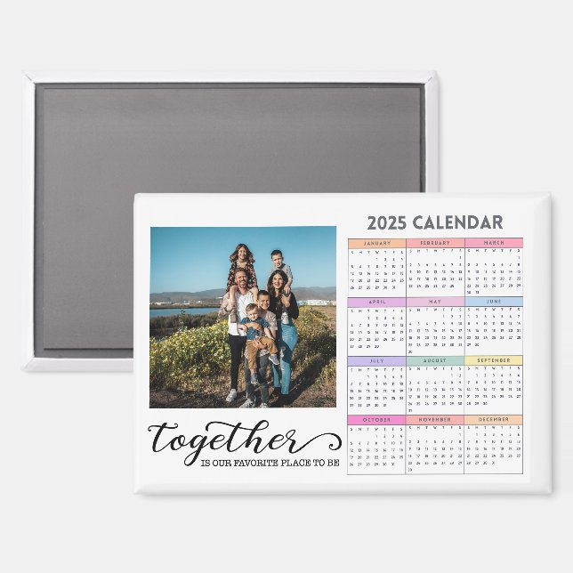 Aimant Calendrier Photo personnalisée 2025 (Recto/Verso)