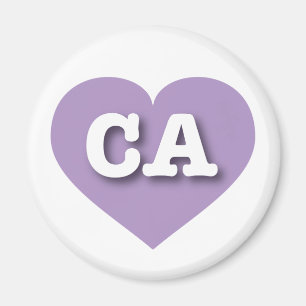 Aimant California Lavender Heart - J'aime CA