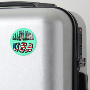 Aimant California Picture and USA Flag Text