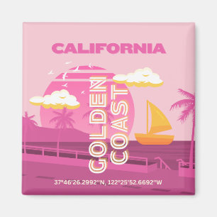 Aimant Californie, Art de voyage, Prépa, Rose
