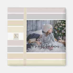 Aimant Calligraphie de Noël Palette de couleurs hiver