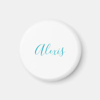 Calligraphie de nom Script Plain Simple Blanc Bleu